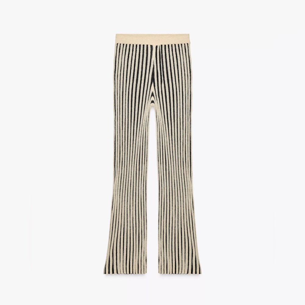 Zara Striped Knit Cut Pants